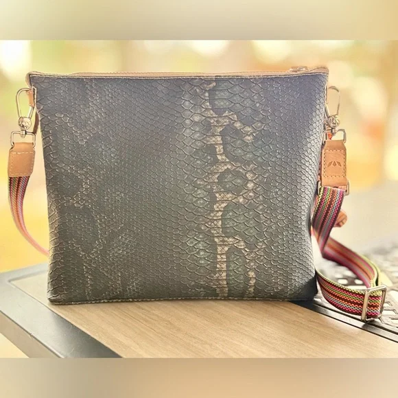 Consuela Downtown Rattler Snake Crossbody Bag Woven Strap + Charm NWOT - Picture 16 of 16